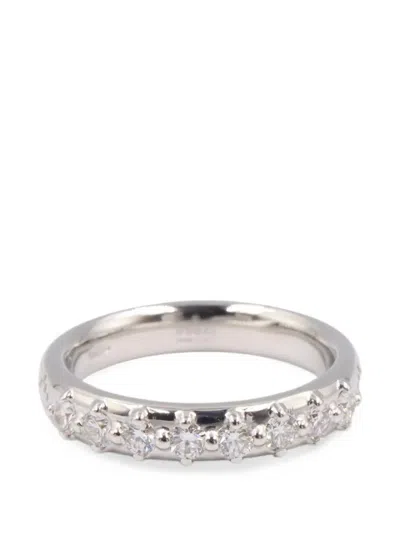 Pre-owned Gucci 2010s Diamantissima Diamond Ring In Silver
