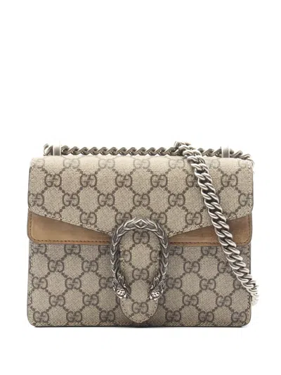 Pre-owned Gucci 2010s Dionysus Gg Supreme Shoulder Bag In Brown