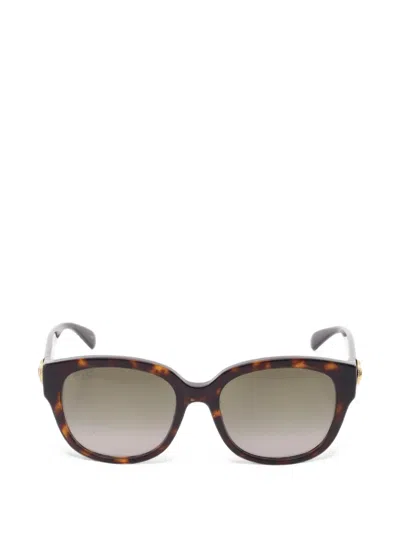 Pre-owned Gucci 2010s Double G Sunglasses In Brown
