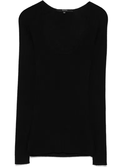 Pre-owned Gucci 2010s Fine-ribbed Top In Black