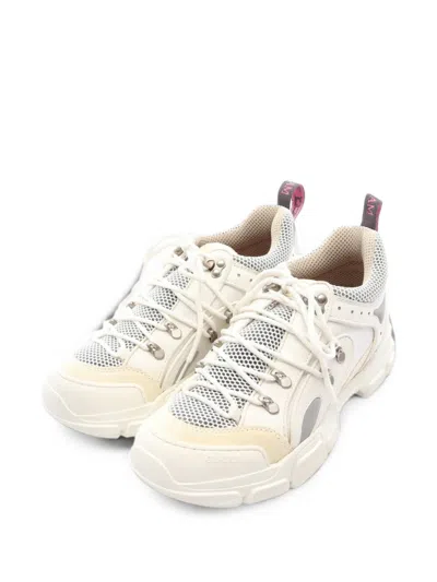 Pre-owned Gucci 2010s Flashtrek Sneakers In White