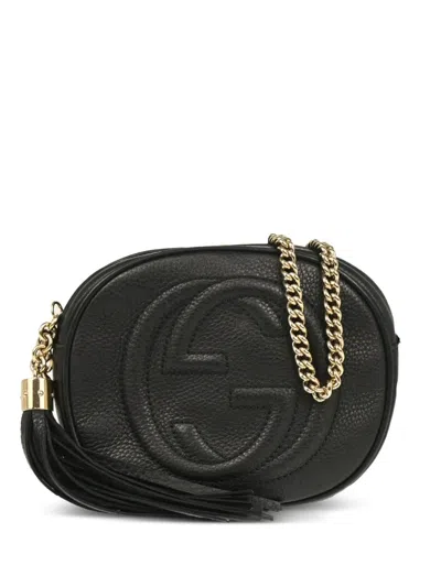 Pre-owned Gucci 2010s Fringe Shoulder Bag In Black
