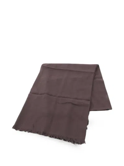 Pre-owned Gucci 2010s Fringed Scarf In Brown