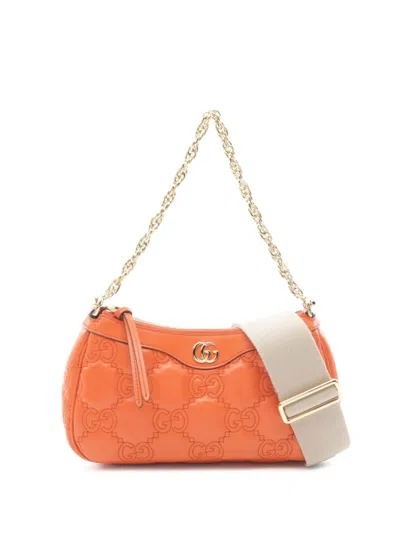 Pre-owned Gucci 2010s Gg Matelassé Shoulder Bag In オレンジ