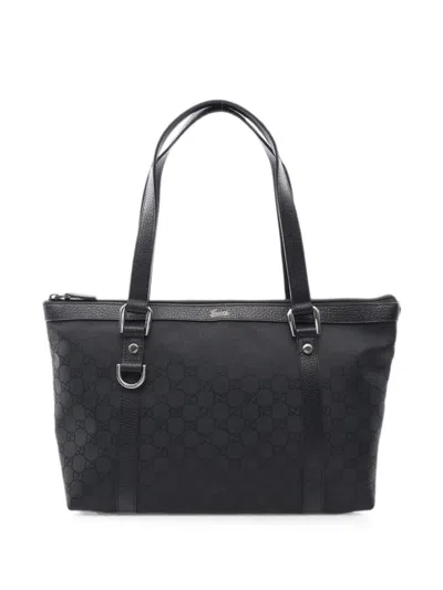 Pre-owned Gucci 2010s Gg Abby Tote Bag In Black