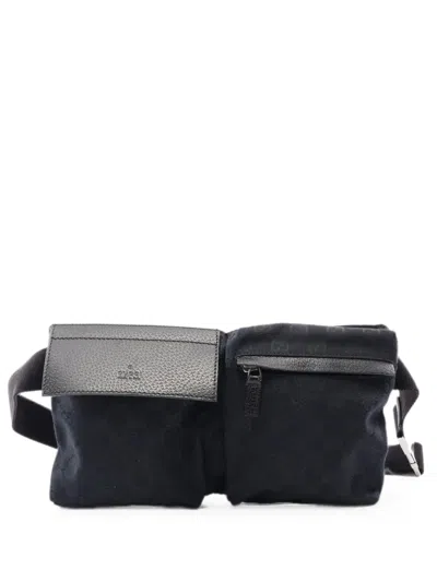 Pre-owned Gucci 2010s Gg Canvas Belt Bag In Black