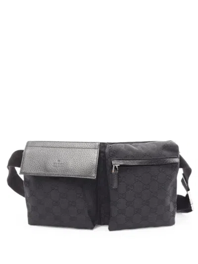 Pre-owned Gucci 2010s Gg Canvas Belt Bag In Black