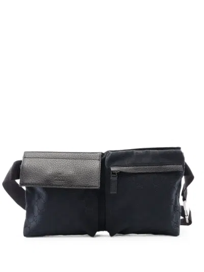 Pre-owned Gucci 2010s Gg Canvas Belt Bag In Blue