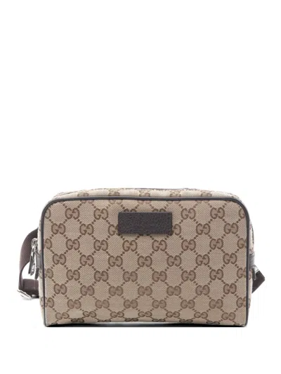 Pre-owned Gucci 2010s Gg Canvas Belt Bag In Neutral