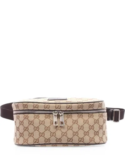 Pre-owned Gucci 2010s Gg Canvas Belt Bag In Neutrals