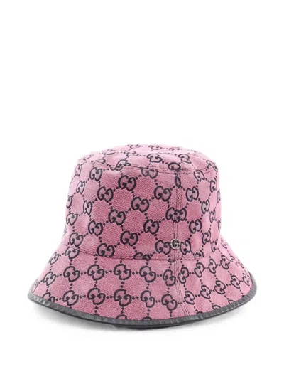 Pre-owned Gucci 2010s Gg Canvas Bucket Hat In Pink