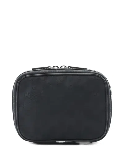 Pre-owned Gucci 2010s Gg Canvas Clutch Bag In Black