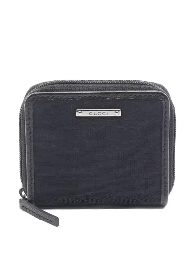 Pre-owned Gucci 2010s Gg Canvas Coin Purse In Black