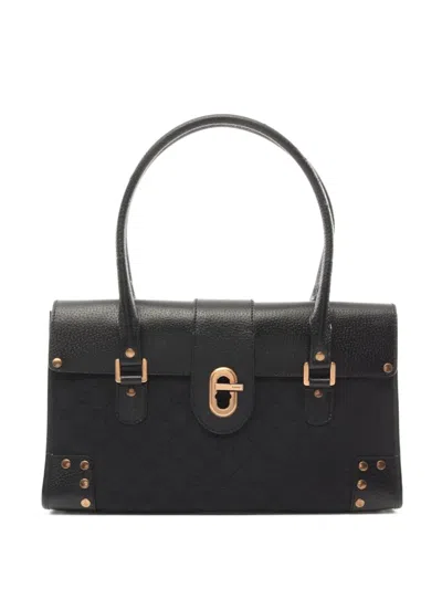 Pre-owned Gucci 2010s Gg Canvas Handbag In Black