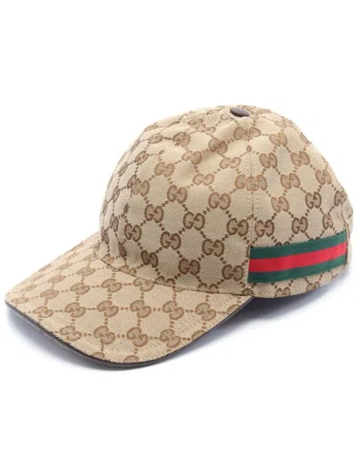 Pre-owned Gucci 2010s Gg Canvas Hat In Neutrals