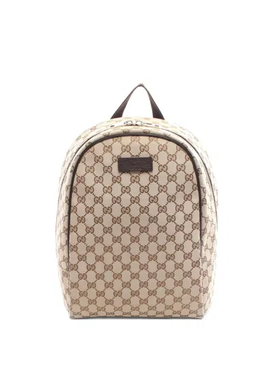 Pre-owned Gucci 2010s Gg Canvas Monogram Backpack In Neutral