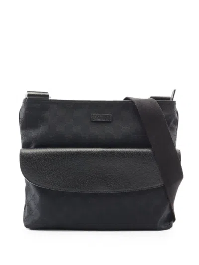 Pre-owned Gucci 2010s Gg Canvas Shoulder Bag In Black