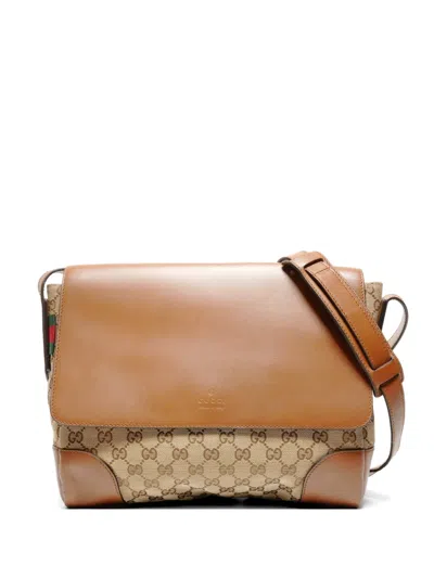 Pre-owned Gucci 2010s Gg Canvas Shoulder Bag In Brown