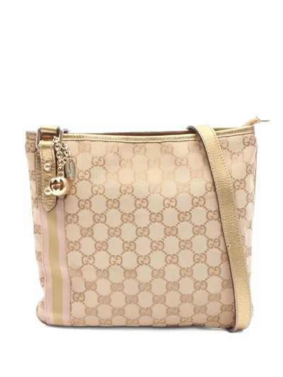 Pre-owned Gucci 2010s Gg Canvas Shoulder Bag In Neutral