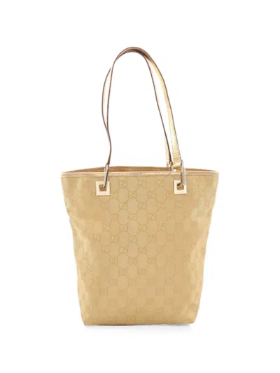 Pre-owned Gucci 2010s Gg Canvas Tote Bag In Gold