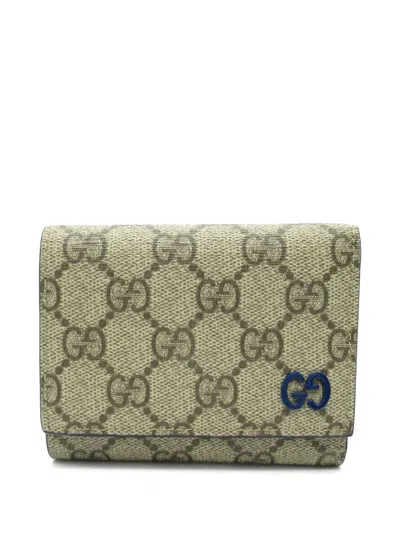 Pre-owned Gucci 2010s Gg Canvas Tri-fold Wallet In Neutrals