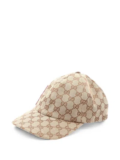 Pre-owned Gucci 2010s Gg Canvas Yuko Higuchi Baseball Cap In Neutrals
