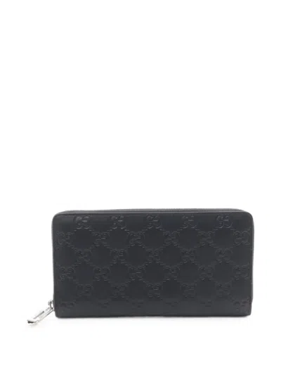 Pre-owned Gucci 2010s Gg Emblem Wallet In Black