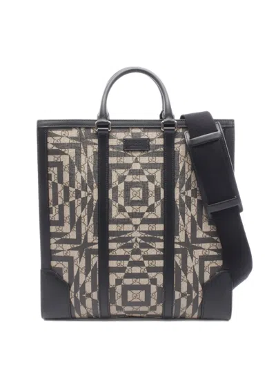 Pre-owned Gucci 2010s Gg Kaleido Tote Bag In Neutrals