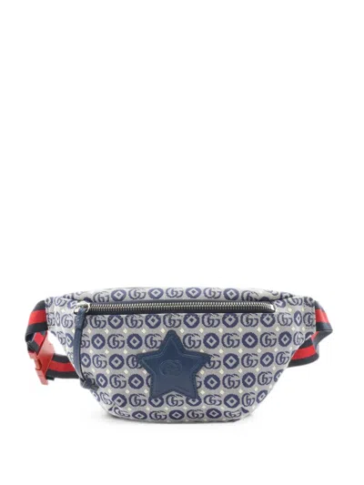 Pre-owned Gucci 2010s Gg Logo Belt Bag In Blue
