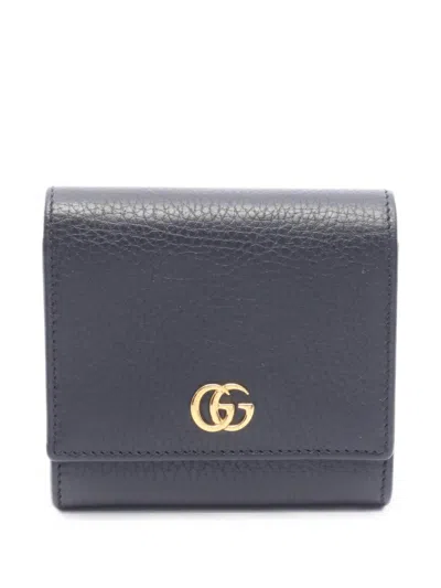 Pre-owned Gucci 2010s Gg Marmont Bi-fold Wallet In Black