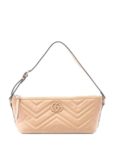 Pre-owned Gucci 2010s Gg Marmont Leather Tote Bag In Neutral