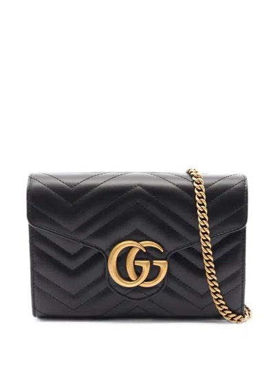 Gucci 2010s Gg Marmont Mini Bag In Black