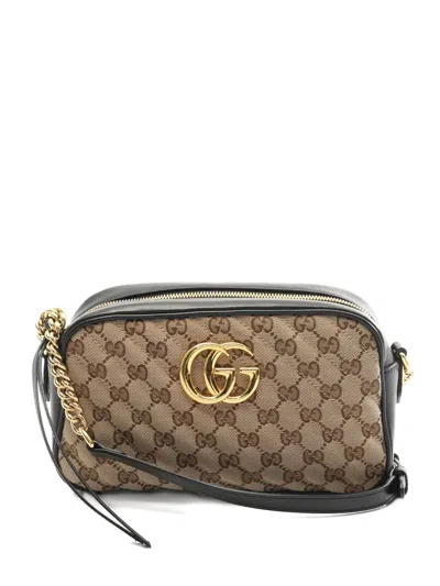 Pre-owned Gucci 2010s Gg Marmont Shoulder Bag In Black
