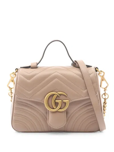 Pre-owned Gucci 2010s Gg Marmont Tote Bag In Pink