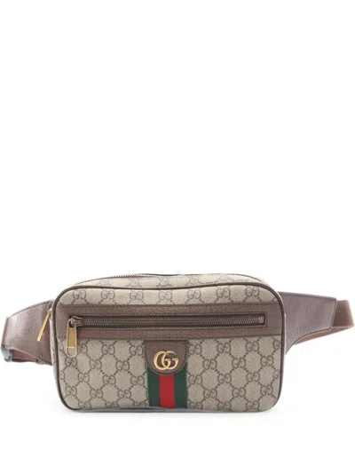 Pre-owned Gucci 2010s Gg Ophidia Belt Bag In Neutrals
