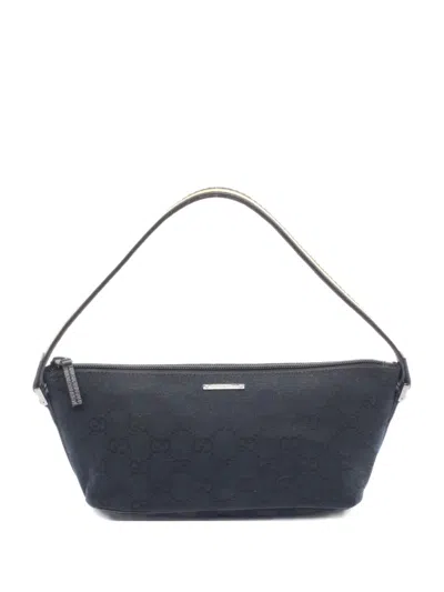Pre-owned Gucci 2010s Gg-pattern Handbag In Black