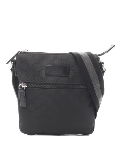 Pre-owned Gucci 2010s Gg Pattern Shoulder Bag In Black