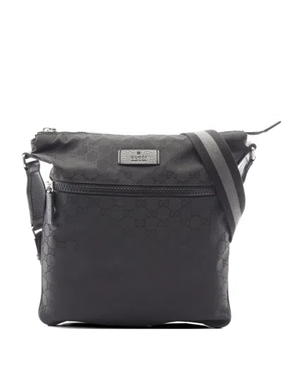 Pre-owned Gucci 2010s Gg Pattern Shoulder Bag In Black
