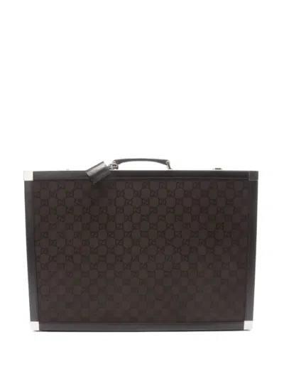 Pre-owned Gucci 2010s Gg-pattern Trunk In 褐色