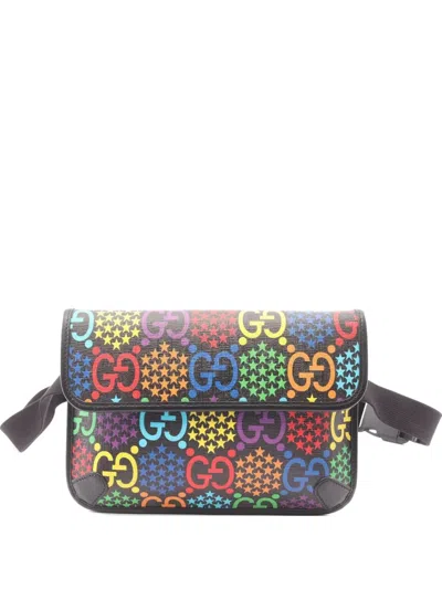 Pre-owned Gucci 2010s Gg Psychedelic Belt Bag In Black