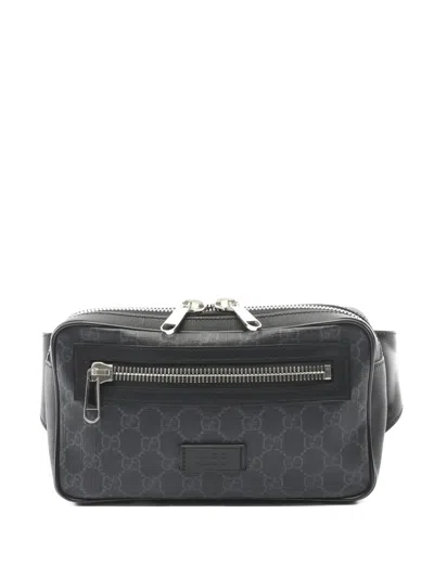 Pre-owned Gucci 2010s Gg Supreme Belt Bag In Black