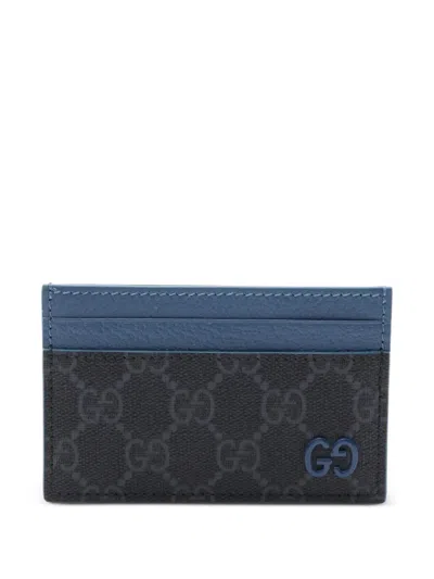 Pre-owned Gucci 2010s Gg Supreme Card Case In Black