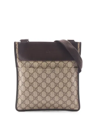 Pre-owned Gucci 2010s Gg Supreme Cross Body Bag In Neutral
