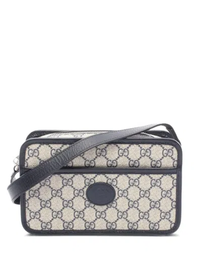 Pre-owned Gucci 2010s Gg Supreme Shoulder Bag In Gray