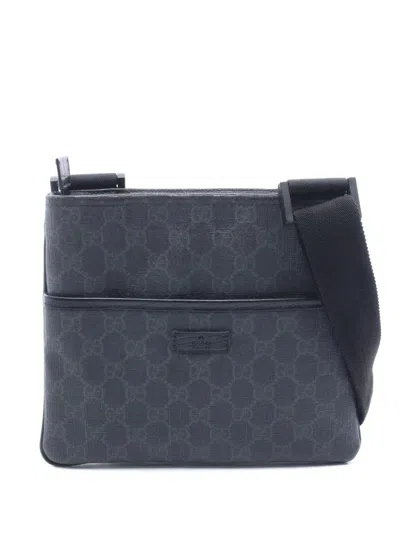 Pre-owned Gucci 2010s Gg Supreme Shoulder Bag In Gray