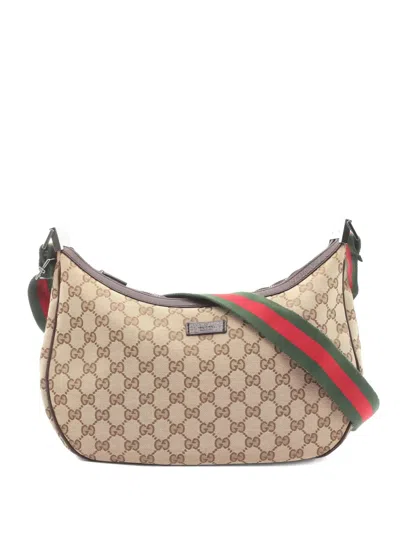Pre-owned Gucci 2010s Gg Supreme Shoulder Bag In Neutral