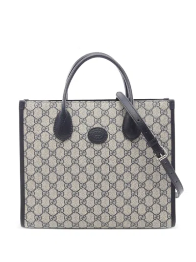 Pre-owned Gucci 2010s Gg Supreme Tote Bag In Neutral
