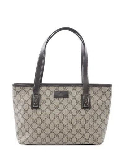 Pre-owned Gucci 2010s Gg Supreme Tote Bag In Neutral