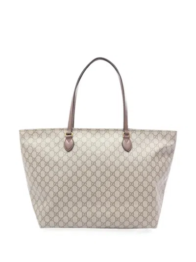 Pre-owned Gucci 2010s Gg Supreme Tote Bag In Neutrals