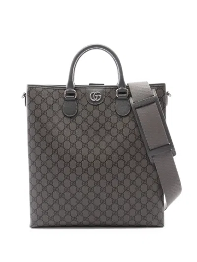 Pre-owned Gucci 2010s Gg Supreme Two-way Tote Bag In グレー